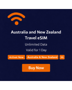 1 Day Unlimited New Zealand and Australia eSIM