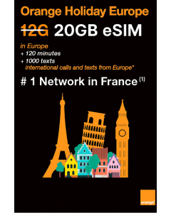 20 GB Orange Europe eSIM for 30 Days