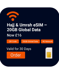 Hajj & Umrah eSIM – 20GB Global Data |