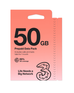 Order Three UK Mobile Coverage: 50GB SIM Card & UK Voice