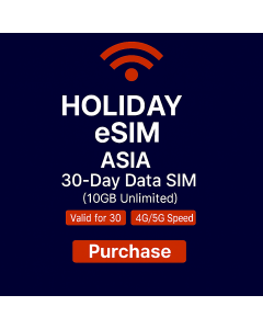 Activate Asia 30-Days eSIM (10GB Unlimited) 