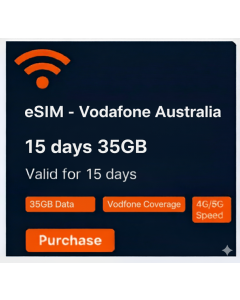 Vodafone Australia eSIM – 15 Days 35GB