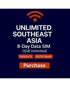 Unlimited Southeast Asia 8-Day Data eSIM (5GB Unlimited)