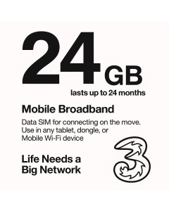 Order Three 24GB Pay As You Go Data SIM Card | 24 Months Validity