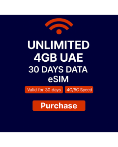 Unlimited 4GB UAE 30 Days Data eSIM