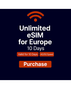 Unlimited Europe Data - 10 Days