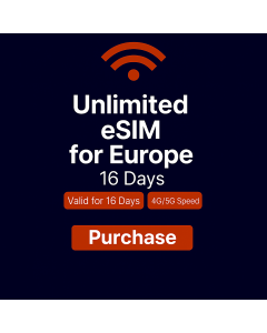 Unlimited Europe Data 16 days