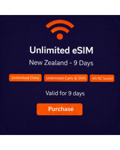 Unlimited eSIM New Zealand - 9 Days