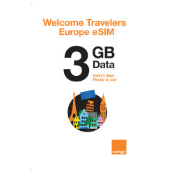 Travelers Weekend eSIM Europe 3GB (Data only) Valid For 3 Days (Coming Soon)