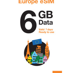 Travelers Weekend eSIM Europe 6GB (Data only) Valid For 7 Days (Coming Soon)