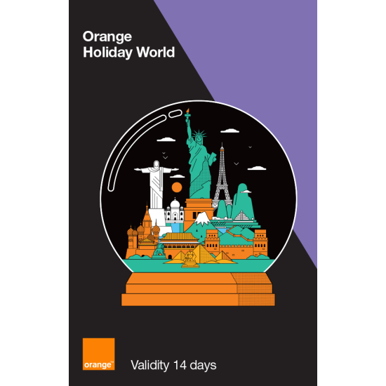 ORANGE HOLIDAY WORLD - 10GB DATA SIM CARD