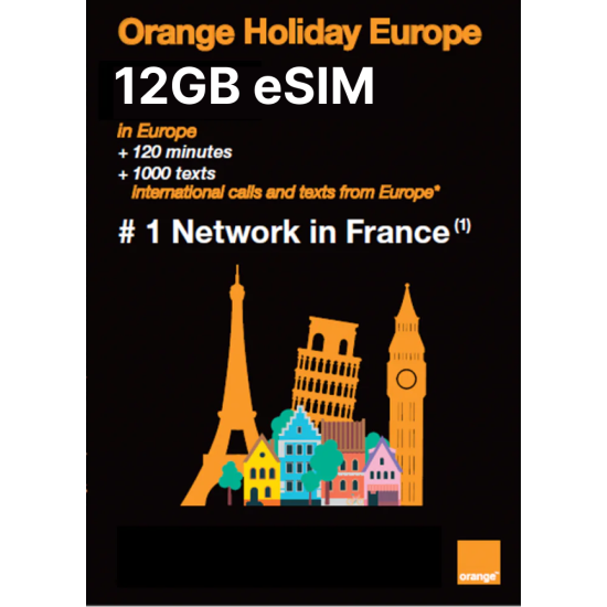 Orange Holiday Zen eSIM 번들 - 저렴하고 신뢰할 수 있는 유럽 연결