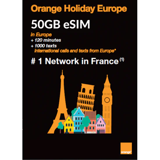 eSIM 欧洲 50 gb