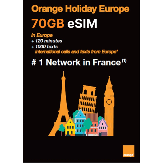 Kjøp Europe eSIM 70 GB