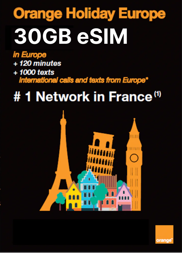 Amazon.com: 100GB 30 Day Orange Europe eSIM, Unlimited Local