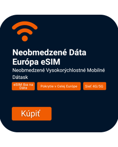 Neobmedzená Dátová eSIM Pre Európu