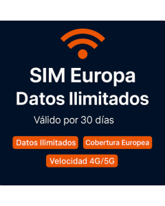 Datos ilimitados en Europa – 30 días (eSIM)