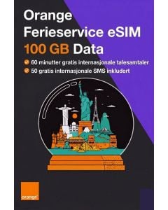 100 GB oransje Holiday World eSIM