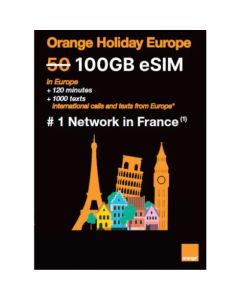 Activate Orange Holiday 100GB Voice & Data eSIM | 30 Days