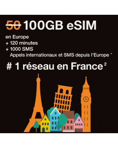 Meilleure eSIM Orange Europe 100 Go
