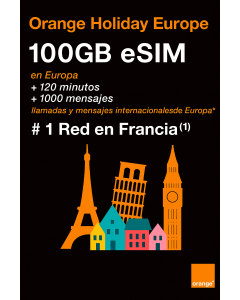 Cien GB eSIM Europea con llamadas y mensajes gratis