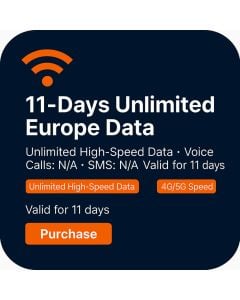 11- Days Unlimited Europe Data