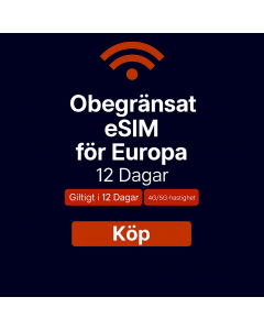 Obegränsad data i Europa i 12 dagar