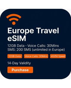 Orange Holiday 12GB Europe Travel eSIM