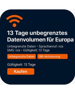 13-Tage-Unlimited-Datentarif für Europa
