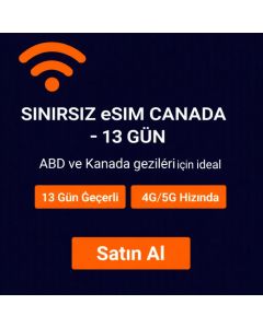 Sınırsız eSIM Kanada - 13 Gün