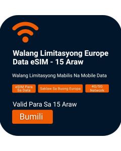 Unlimited Europe Data eSIM - 15 Araw