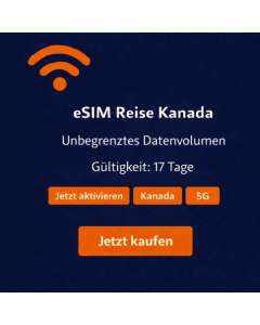 17 Tage unbegrenzte eSIM für Kanada