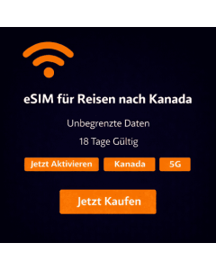 18 Tage unbegrenzte eSIM für Kanada