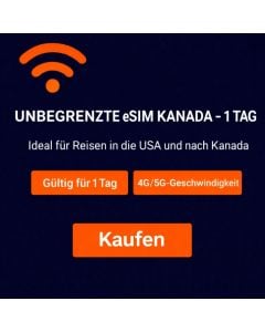 Unbegrenzte eSIM Kanada - 1 Tag