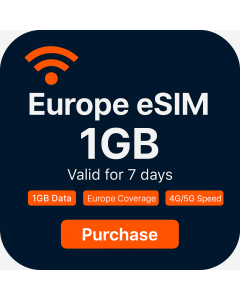 1GB 7 Days European Travelers' eSIM