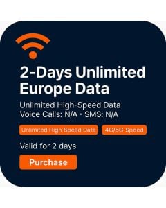 2-Days  Unlimited Europe Data 