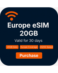 20GB 30 Days European Travelers' eSIM