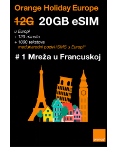 20 GB Orange Europe eSIM for 30 Days