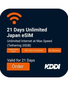 eSIM - JPN KDDI (unlimited) - 21DAYS