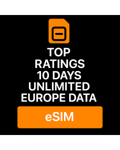 Top Ratings 10 Days Unlimited Europe Data eSIM