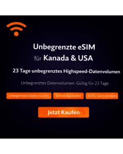23 Tage unbegrenzte eSIM für Kanada