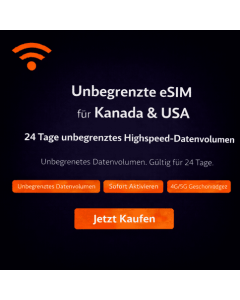 24 Tage unbegrenzte eSIM für Kanada