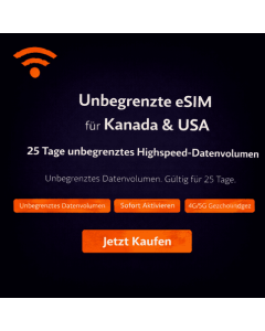 25 Tage unbegrenzte eSIM für Kanada