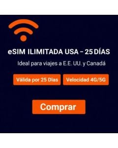 eSIM ilimitada en EE. UU. - 25 días