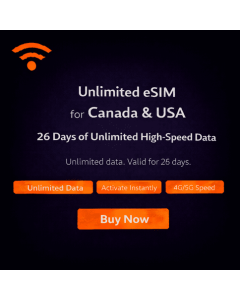26 Days Unlimited Canada eSIM