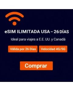 eSIM ilimitada en EE. UU. - 26 días