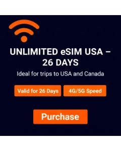 Unlimited eSIM USA - 26 Days