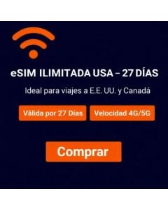 eSIM ilimitada en EE. UU. - 27 días