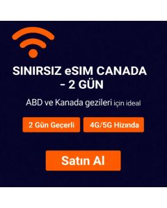 Sınırsız eSIM Kanada - 2 Gün