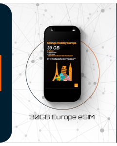 Orange eSIM Europe & UK - 50 GB Data & 120 mins Voice